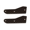 RC8B4 FT front upper suspension arm inserts, carbon fiber, 2.0 mm