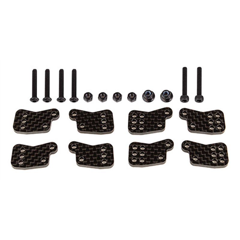 RC8B4.1 FT Rear Hub Tower Set carbon fiber