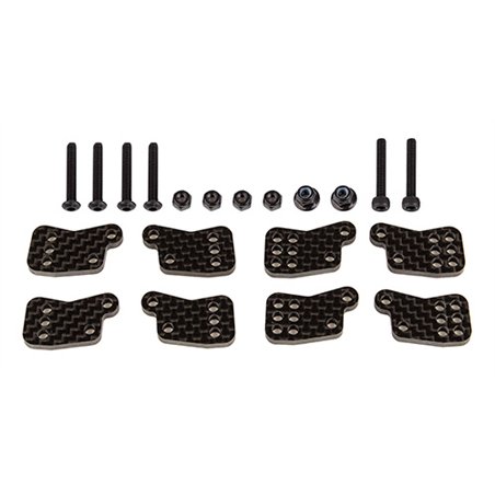RC8B4.1 FT Rear Hub Tower Setcarbon fiber