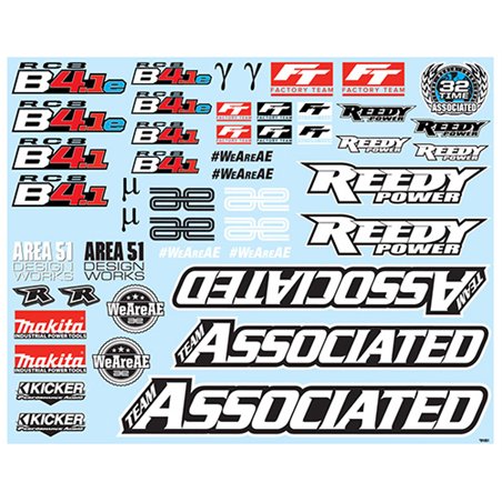 RC8B4.1/RC8B4.1e Decal Sheet