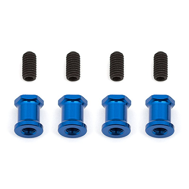 RC10F6 FT Suspension Arm Standoffs blue aluminum