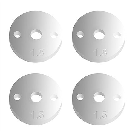 FT 12mm Shock Pistons V2 2x1.5 mm flat