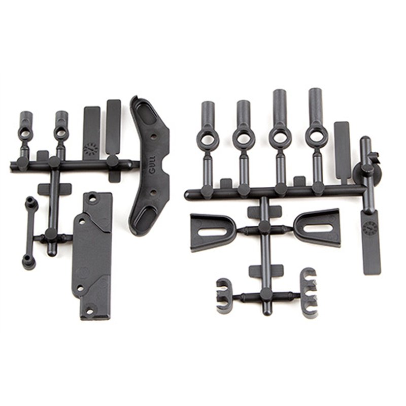 RC10B6.3 Servo Mount Brace Tower Covers Wire Clips Rod Ends