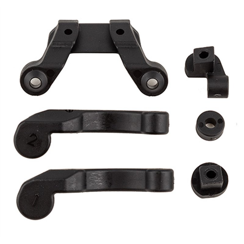 RC10B6.4 Front Wing Mount Fan Mounts and Battery Brace Shim Set
