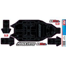 RC10B6.4D FT Chassis Protective Sheet printed