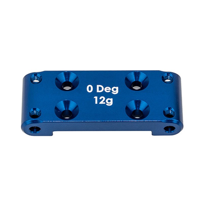 RC10B6.4 FT Front Bulkead, 0 deg., blue aluminum