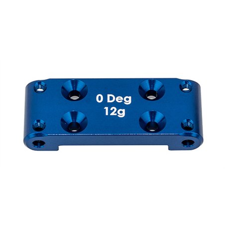 RC10B6.4 FT Front Bulkead, 0 deg., blue aluminum