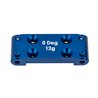 RC10B6.4 FT Front Bulkead, 0 deg., blue aluminum