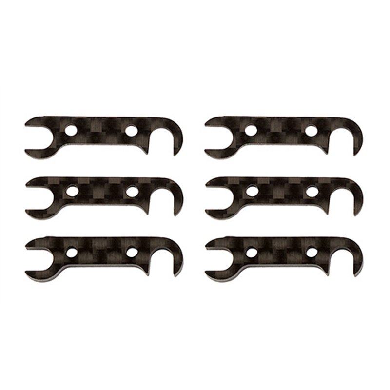 RC10B74 FT Rear Hub Link Shim Set carbon fiber