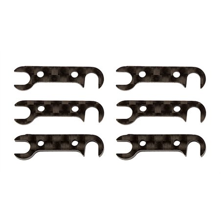 RC10B74 FT Rear Hub Link Shim Set carbon fiber