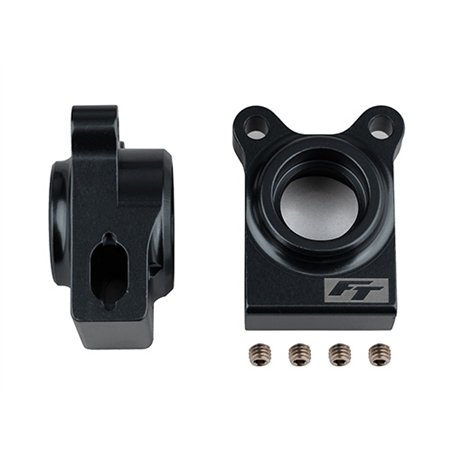 RC10B74.1 FT Rear Hubs black aluminum