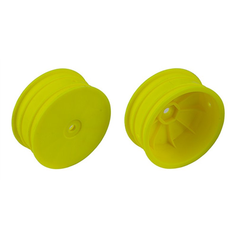 4WD Front Wheels 2.2" 12mm hex +1.5mm fluorescent yellow