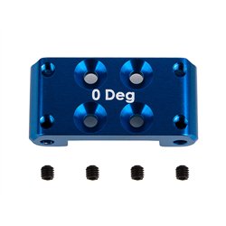RC10B7 FT Front Bulkhead, 0 deg., blue aluminum