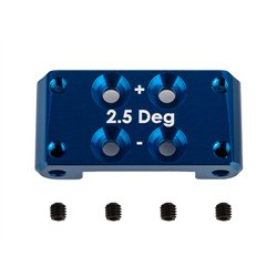 RC10B7 FT Front Bulkhead, +/-2.5 deg., blue aluminum