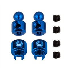 RC10B7 Anti-Roll Bar Hardware Set, blue aluminum