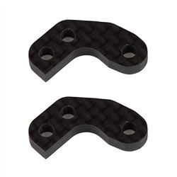 RC10B7 FT Caster Block Link Mount Set, +1mm, carbon fiber