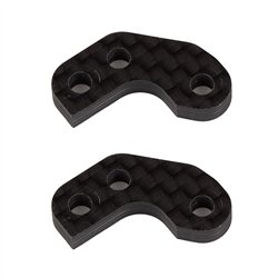 RC10B7 FT Caster Block Link Mount Set, -1mm, carbon fiber