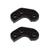 RC10B7 FT Caster Block Link Mount Set, -2mm, carbon fiber