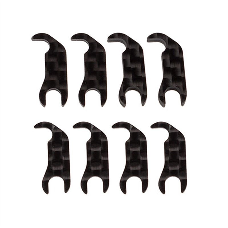 RC10B7 FT Steering Block Mount Shim Set, carbon fiber