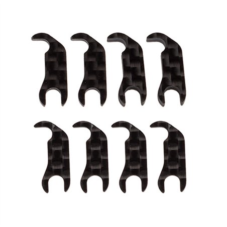 RC10B7 FT Steering Block Mount Shim Set, carbon fiber