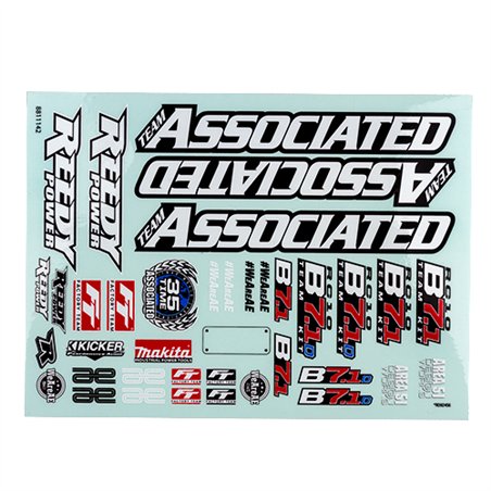 RC10B7.1 Decal Sheet