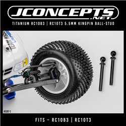 Jconcepts - Titanium RC10B3 / RC10T3 King pin ball-stud, 2pcs