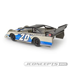 L8D - "decked" 10.25" wide 1/10th Late Model body w/ rear super spoiler