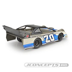 L8D - "decked" 10.25" wide 1/10th Late Model body w/ rear super spoiler