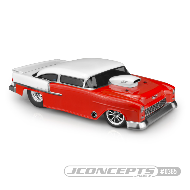 1955 Chevy Bel Air, Drag Eliminator body, 11.25" F, 12.00" R width & 13" wheelbase