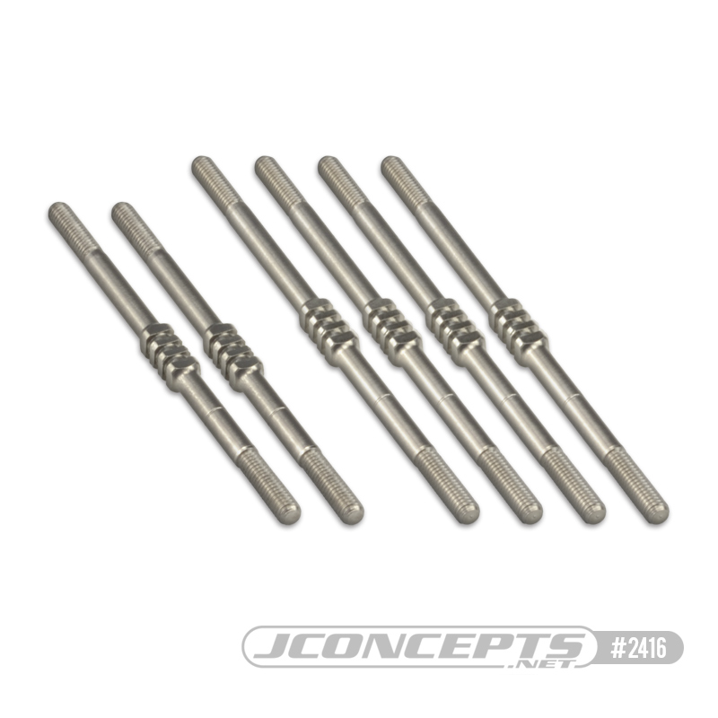 JConcepts - T6.2 | SC6.2, Fin titanium turnbuckle kit - black, 6pc. JConcepts - T6.2 | SC6.2, Fin titanium turnbuckle kit - black, 6pc.
