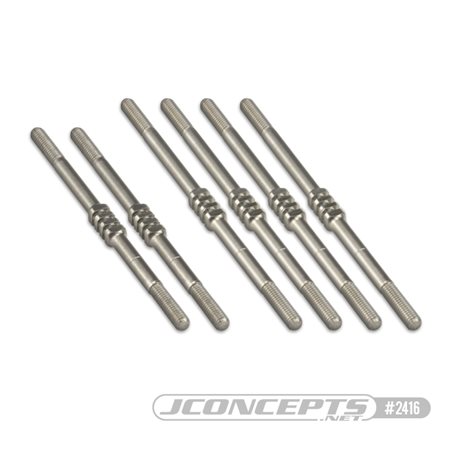 JConcepts - T6.2 | SC6.2, Fin titanium turnbuckle kit - black, 6pc.