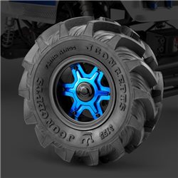 Dragon - 2.6" mega truck wheel w/ adaptors, discs - (black) - 2pc.