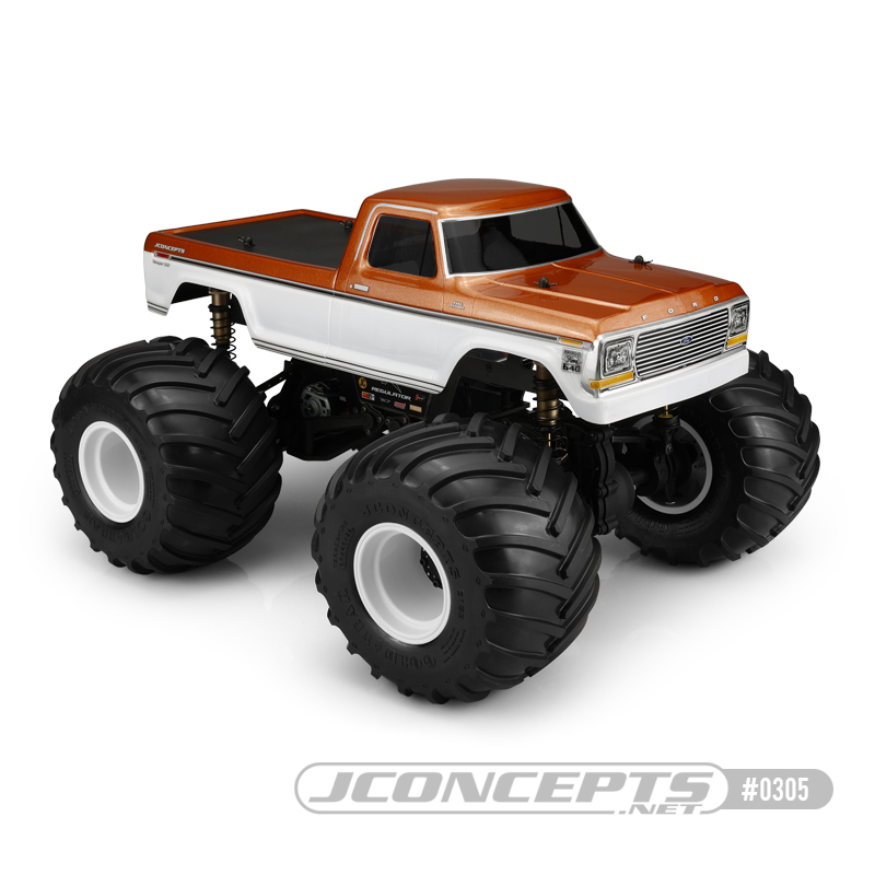 1979 Ford F-250 monster truck body - (7" width & 11" wheelbase)