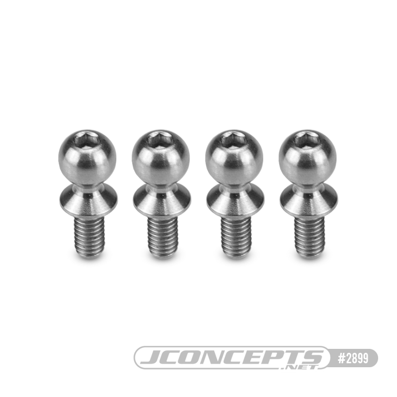 Titanium ball-stud 5.5 x 6mm - Regulator steering linkage, 4pc (Fits - B6, T6, SC6, DR10)