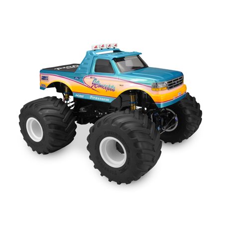 1993 Ford F-250 monster truck body w/racerback and sun visor - (7" width & 10.5" wheelbase)