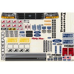 1993 Ford F-250 monster truck body w/racerback and sun visor - (7" width & 10.5" wheelbase)