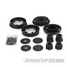 Tribute Transport - 2.4" Monster Truck transport wheel w/adaptors (black) - 2pc.