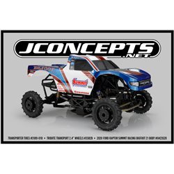 Tribute Transport - 2.4" Monster Truck transport wheel w/adaptors (black) - 2pc.