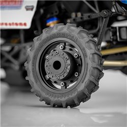 Tribute Transport - 2.4" Monster Truck transport wheel w/adaptors (black) - 2pc.