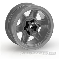 Tribute wheel, aluminum 12mm hex wheel adaptor, black anodized - 11mm offset - 2pc.