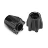 Tribute wheel, aluminum 12mm hex wheel adaptor, black anodized - 25mm offset - 2pc.