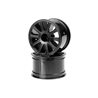 Rulux - 1/16th E-Revo wheel - 2.2" - (black) - 2pc. 
