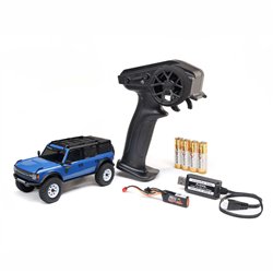 1/30 SCX30 Ford Bronco 4X4 RTR Brushed Rock Crawler (Battery & Charger Included) Blue