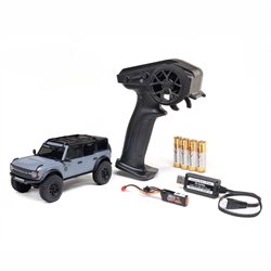1/30 SCX30 Ford Bronco 4X4 RTR Brushed Rock Crawler (Battery & Charger Included) Gray