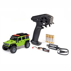 1/30 SCX30 Jeep Wrangler JLU 4X4 RTR Brushed Rock Crawler (Battery & Charger Included) Green