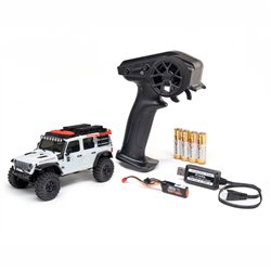 1/30 SCX30 Jeep Wrangler JLU 4X4 RTR Brushed Rock Crawler (Battery & Charger Included) White