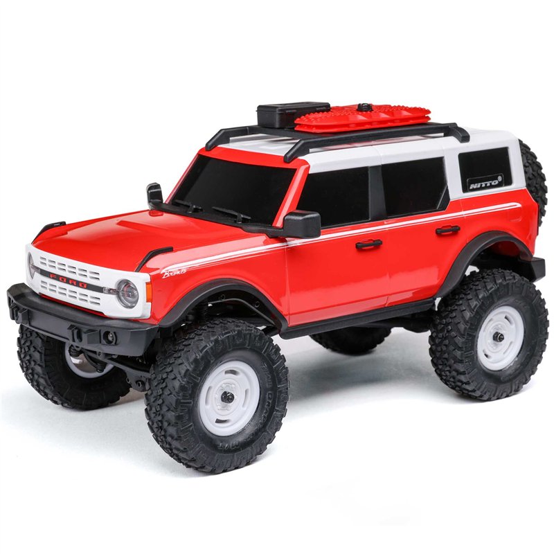 1/24 SCX24 Ford Bronco Heritage Edition 4X4 RTR Brushed Rock Crawler (Battery & Charger Included) Red