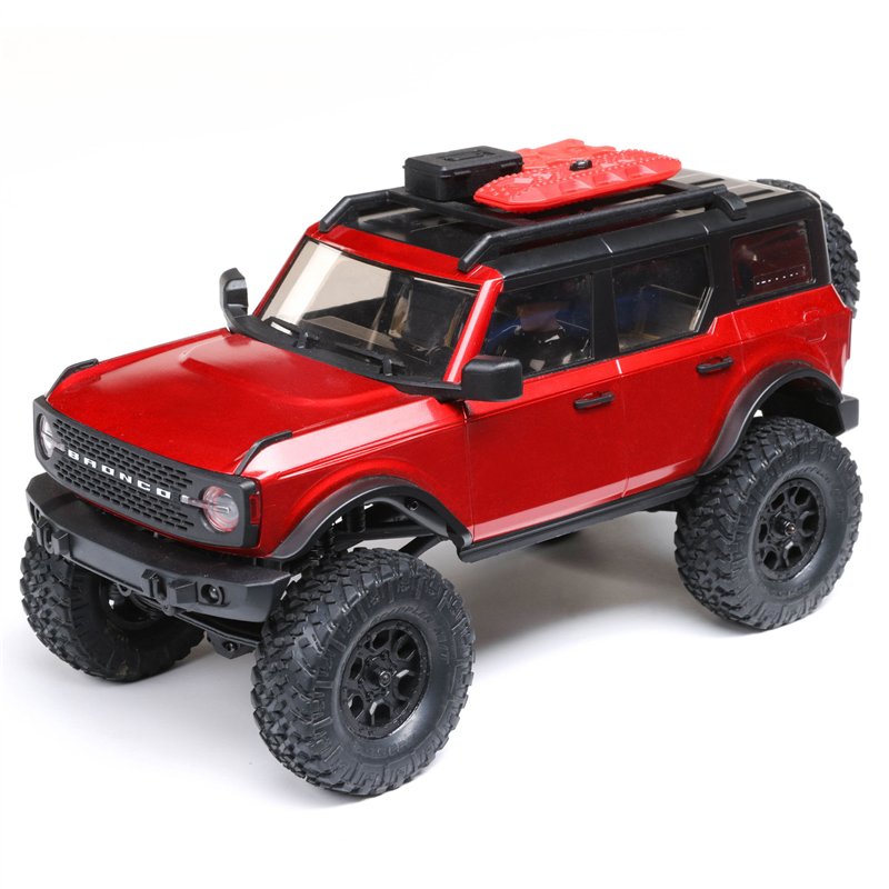 1/24 SCX24 2021 Ford Bronco 4X4 RTR Brushed Rock Crawler (Battery & Charger Included) Red