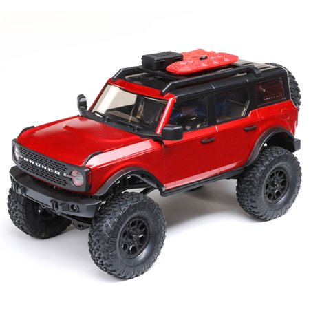 1/24 SCX24 2021 Ford Bronco 4X4 RTR Brushed Rock Crawler (Battery & Charger Included) Red