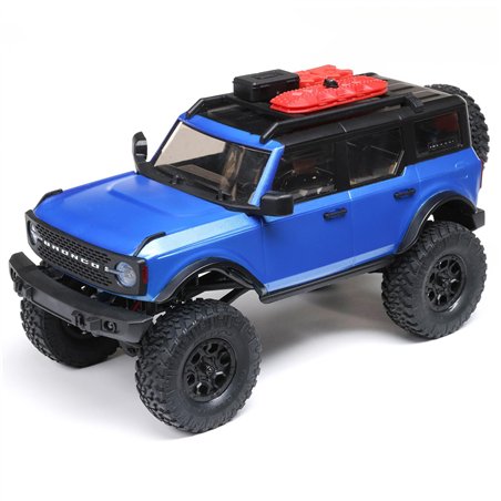 1/24 SCX24 2021 Ford Bronco 4X4 RTR Brushed Rock Crawler (Battery & Charger Included) Blue